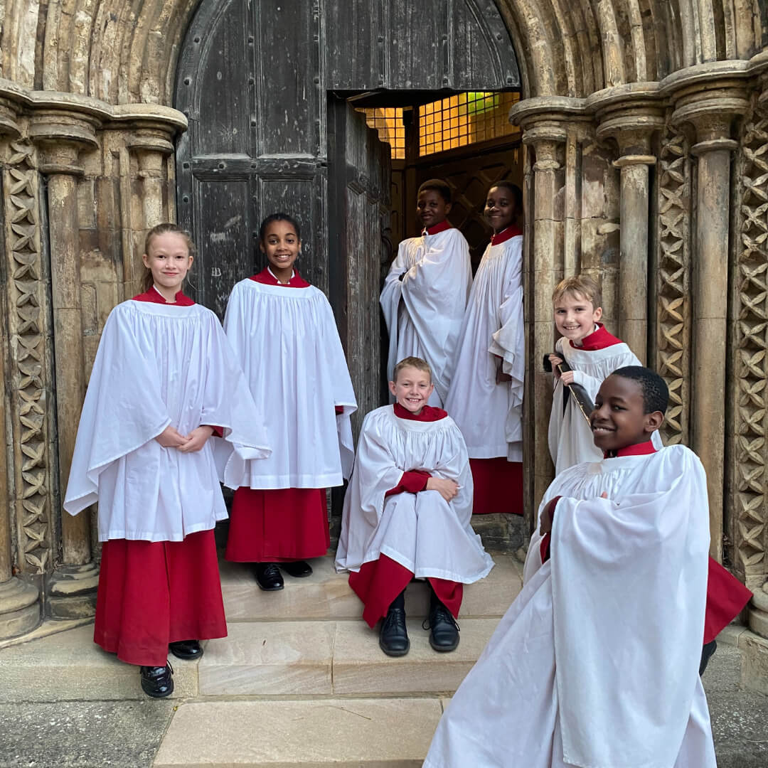 Choristers at Peterborough Cathedral