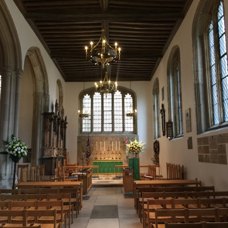 Inside the Chapel of St Peter the Vinicula at the Tower of London