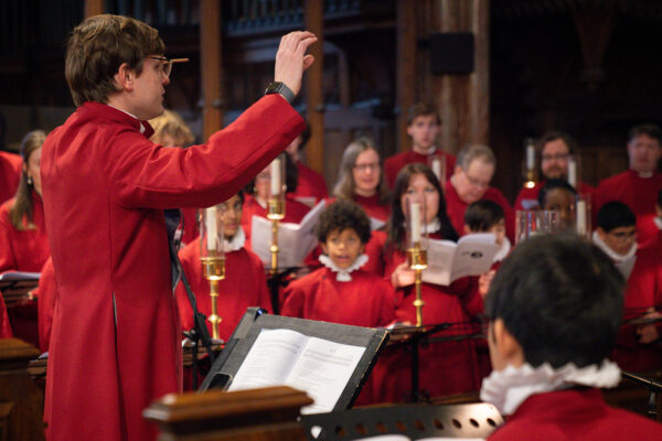 Croydon Minster's Director of Music conducting the choir