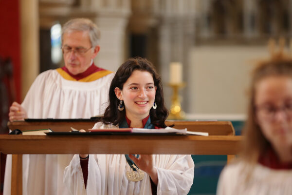 Adults singing at Portsmouth Cathedral