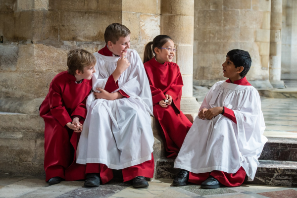 Choristers at Peterborough Cathedral