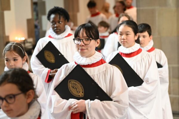 Choristers from the choir of Blackburn Cathedral