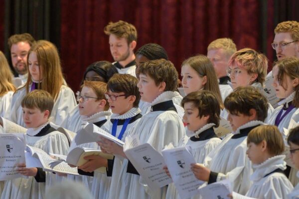 Choristers performing at Southwark Cathedral